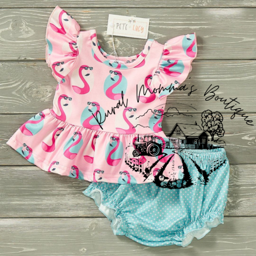 Infant Cool Flamingo Romper